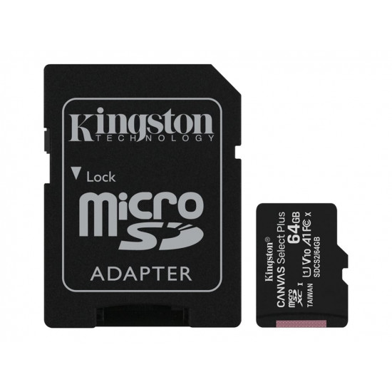 MEMORY MICRO SDXC 64GB UHS-I/W/ADAPTER SDCS2/64GB KINGSTON