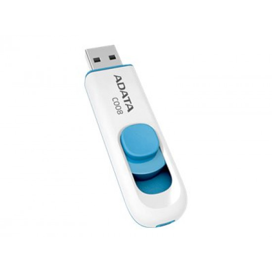 ADATA 32GB USB Stick C008 Slider USB 2.0 white blue