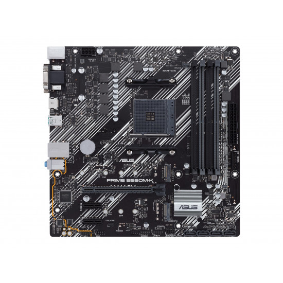 ASUS PRIME B550M-K mATX MB dual M.2 PCIe 4.0 1Gb Ethernet HDMI/D-Sub/DVI SATA 6 Gbps USB3.2 Gen 2 Type-A