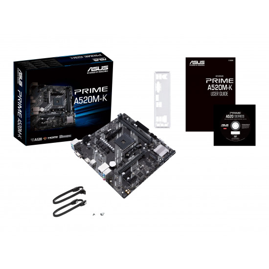 ASUS PRIME A520M-K AMD Socket AM4 for 3rd Gen AMD Ryzen mATX Form Factor DDR4