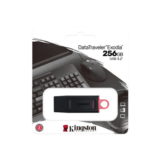 Kingston 256GB USB3.2 Gen1 DataTraveler Exodia (Black + Pink), EAN: 740617310023