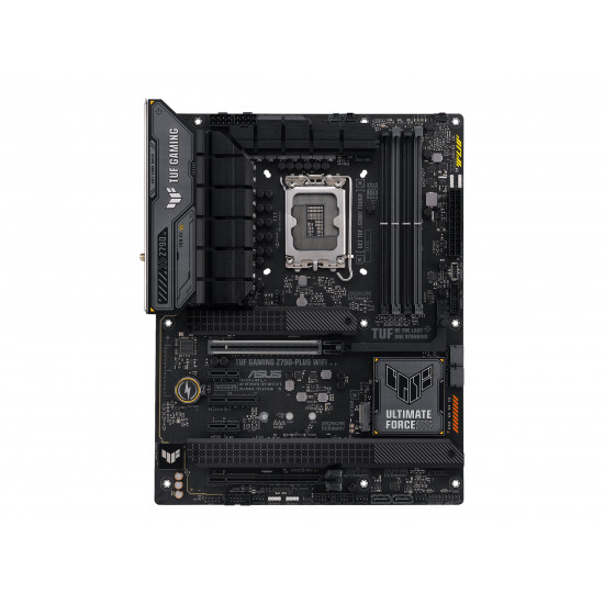 Asus | TUF GAMING Z790-PLUS WIFI | Processor family Intel | Processor socket LGA1700 | DDR5 | Supported hard disk drive interfaces SATA, M.2 | Number of SATA connectors 4