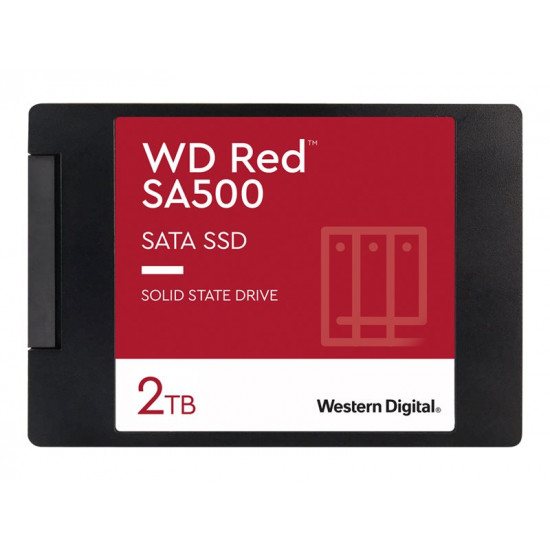 SSD|WESTERN DIGITAL|Red SA500|2TB|SATA 3.0|Write speed 530 MBytes/sec|Read speed 560 MBytes/sec|2,5