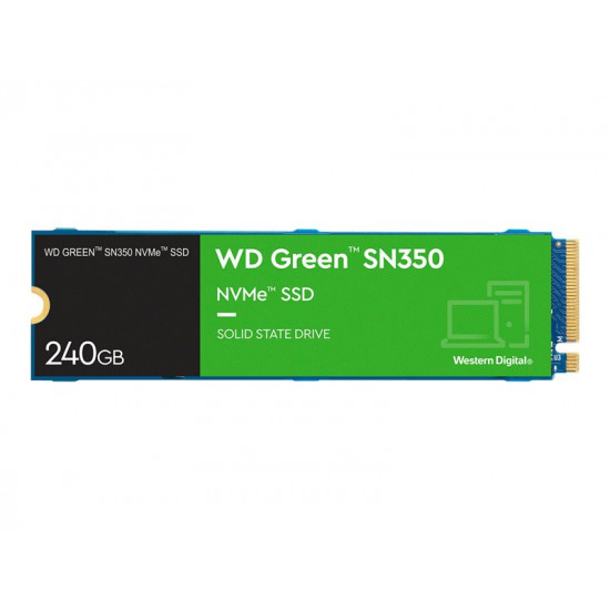 SSD|WESTERN DIGITAL|Green SN350|240GB|M.2|PCIE|NVMe|TLC|Write speed 900 MBytes/sec|Read speed 2400 MBytes/sec|WDS240G2G0C