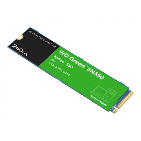 SSD|WESTERN DIGITAL|Green SN350|240GB|M.2|PCIE|NVMe|TLC|Write speed 900 MBytes/sec|Read speed 2400 MBytes/sec|WDS240G2G0C