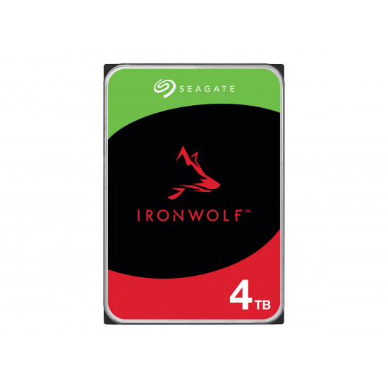 SEAGATE NAS HDD 4TB IronWolf 5400rpm 6Gb/s SATA 256MB cache 3.5inch 24x7 CMR for NAS and RAID rackmount systems BLK