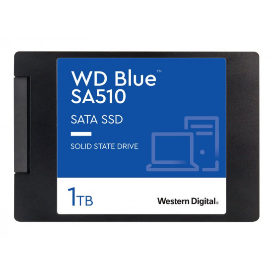 SSD|WESTERN DIGITAL|Blue SA510|1TB|SATA 3.0|Write speed 510 MBytes/sec|Read speed 560 MBytes/sec|2,5