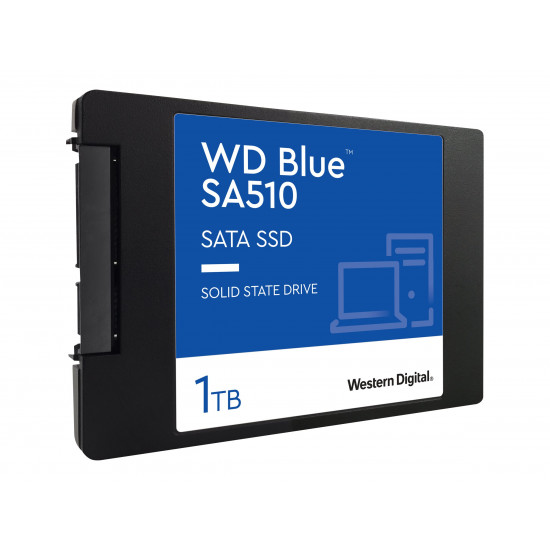 SSD|WESTERN DIGITAL|Blue SA510|1TB|SATA 3.0|Write speed 510 MBytes/sec|Read speed 560 MBytes/sec|2,5