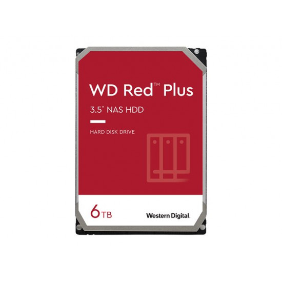 HDD|WESTERN DIGITAL|Red Plus|6TB|SATA|256 MB|5400 rpm|3,5