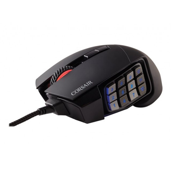 CORSAIR SCIMITAR RGB ELITE MOBA/MMO Gaming Mouse Black Backlit RGB LED 18000 DPI Optical (EU)