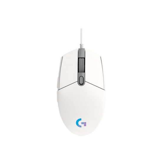 LOGITECH Gaming Mouse G203 LIGHTSYNC Mouse optical 6 buttons wired USB white