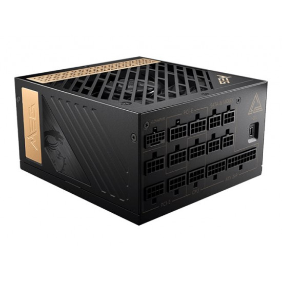 Power Supply|MSI|1300 Watts|Efficiency 80 PLUS PLATINIUM|PFC Active|MEGAI1300PPCIE5