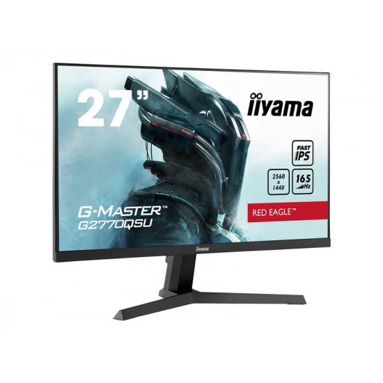 IIYAMA G2770QSU-B1 27inch ETE Fast IPS Gaming G-Master Red Eagle 2560x1440 165Hz 1000:1 400cd/m2 0.5ms HDMI DP USB-HUB 2x3 Speakers