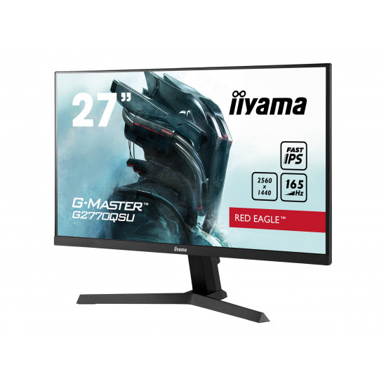 IIYAMA G2770QSU-B1 27inch ETE Fast IPS Gaming G-Master Red Eagle 2560x1440 165Hz 1000:1 400cd/m2 0.5ms HDMI DP USB-HUB 2x3 Speakers