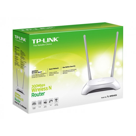 TP-LINK 300Mbps Wireless N Router Broadcom 2T2R 2.4GHz 802.11n/g/b Built-in 4-port Switch 2 Antennas