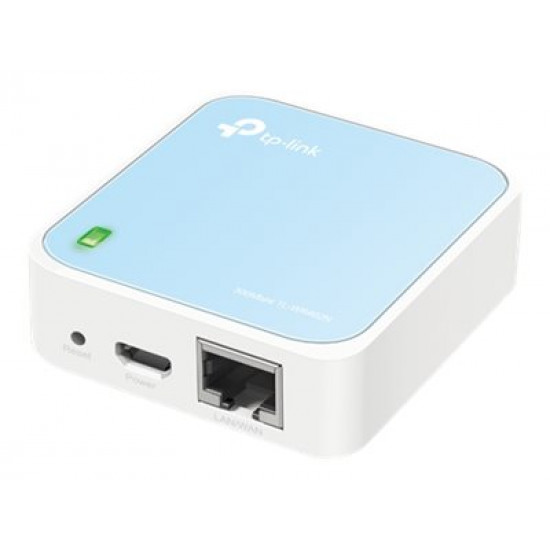 TP-LINK 300Mbps Wireless N Mini Pocket AP Router QCOM 2T2 2.4GHz 802.11n/g/b 1 Ethernet Port 1 Micro USB port Internal Antenna