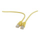 Yellow Patch cord cat 5E molded strain relief 50u plugs, 0.5 m