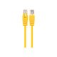 Yellow Patch cord cat 5E molded strain relief 50u plugs, 0.5 m