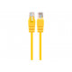 Yellow Patch cord cat 5E molded strain relief 50u plugs, 0.5 m