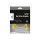 Yellow Patch cord cat 5E molded strain relief 50u plugs, 0.5 m