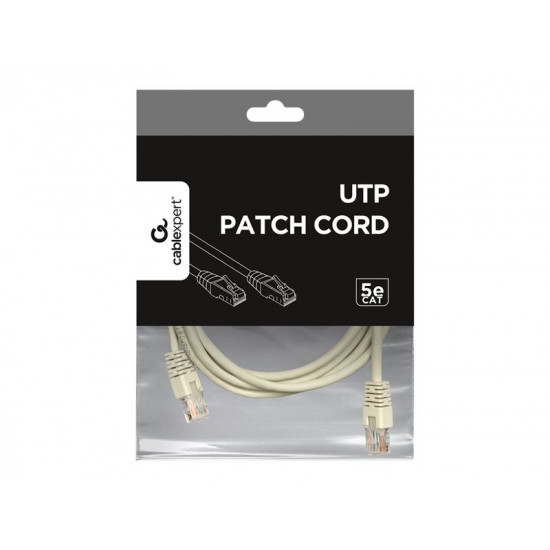 GEMBIRD PP12-2M Gembird patchcord RJ45, cat.5e, UTP, 2m, gray