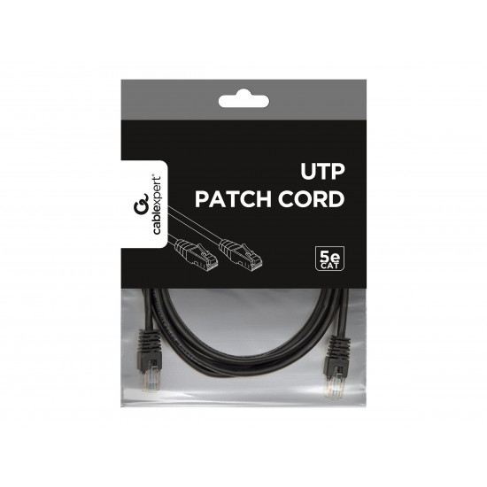 PATCH CABLE CAT5E UTP 3M/BLACK PP12-3M/BK GEMBIRD