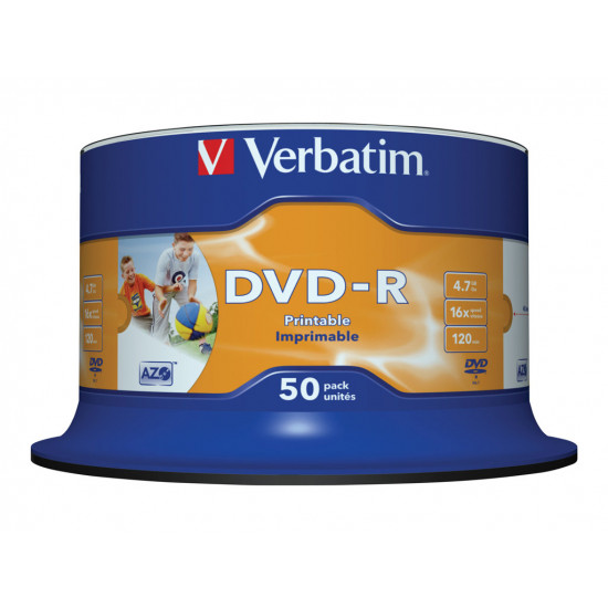 Verb DVD-R 16x 4.7GB 50P CB Printable 4353