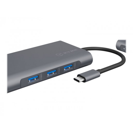 ICYBOX IB-DK4040-CPD Docking Station USB Type-C 3xUSB HDMI 4k 30Hz VGA SD/microSD