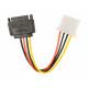 Sata Power Cable 15PIN Male->4PIN Molex 15cm