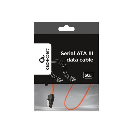 Cable SATA DATA III metal clips 50cm