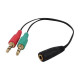 CABLE AUDIO 3.5MM SOCKET TO/2X3.5MM PLUG CCA-418 GEMBIRD