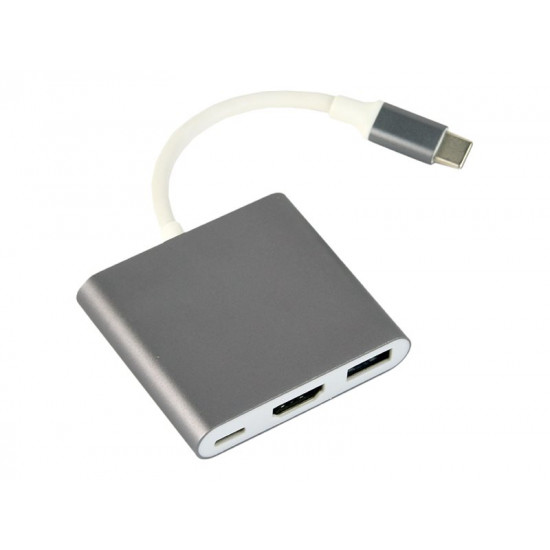 I/O ADAPTER USB-C TO HDMI/USB3/USB-C A-CM-HDMIF-02-SG GEMBIRD