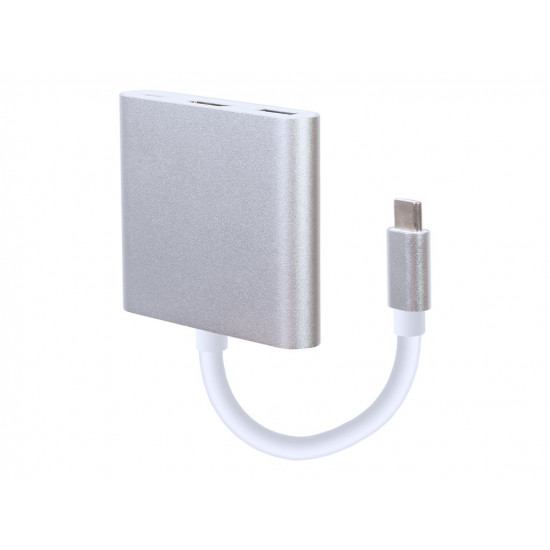 I/O ADAPTER USB-C TO HDMI/USB3/USB-C A-CM-HDMIF-02-SV GEMBIRD