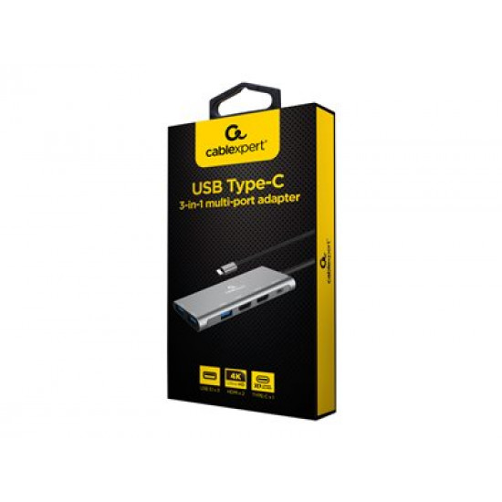 I/O ADAPTER USB-C TO HDMI/USB3/3IN1 A-CM-COMBO3-03 GEMBIRD