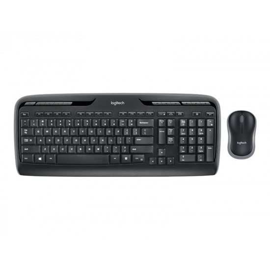 LOGITECH Wireless Combo MK330 Keyboard and mouse set wireless 2.4 GHz International black (US)