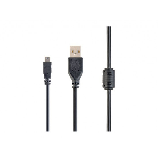 GEMBIRD CCF-USB2-AM5P-6 USB 2.0 A- MINI 5PM 1.8m cable with ferrite core