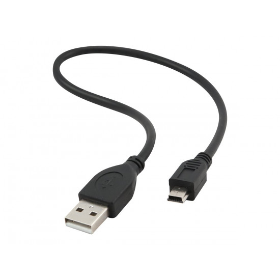 CABLE USB2 AM-MINI 30CM BLACK/CCP-USB2-AM5P-1 GEMBIRD