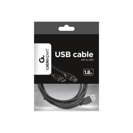 GEMBIRD CCP-USB2-AMBM-6 USB 2.0 A- B 1 8m cable black color