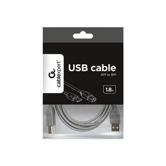 CABLE USB2 AM-BM 1.8M/GRAY CCP-USB2-AMBM-6G GEMBIRD