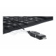 GEMBIRD KB-109F-B Flexible keyboard USB + OTG black color US layout