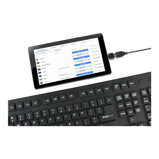 GEMBIRD KB-109F-B Flexible keyboard USB + OTG black color US layout