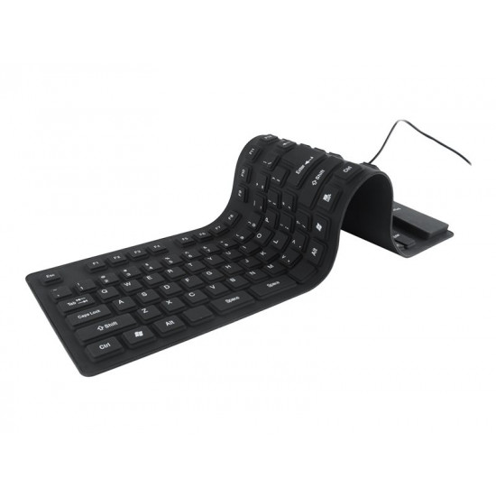 GEMBIRD KB-109F-B Flexible keyboard USB + OTG black color US layout