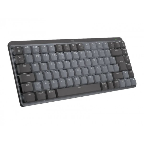 LOGITECH MX Mechanical Mini Minimalist Wireless Illuminated Keyboard - GRAPHITE - (US) INTL - 2.4GHZ/BT - N/A - EMEA - TACTILE