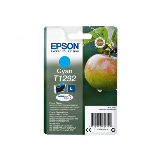 EPSON T1292 ink cartridge cyan high capacity 7ml 1-pack blister without alarm