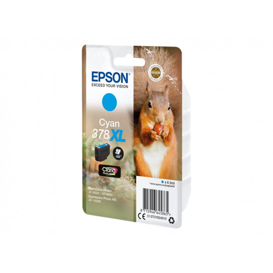 EPSON Singlepack Cyan 378XL Squirrel Clara Photo HD Ink