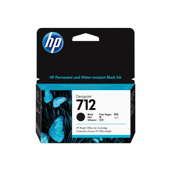 HP 712 38-ml Black DesignJet Ink Cartridge