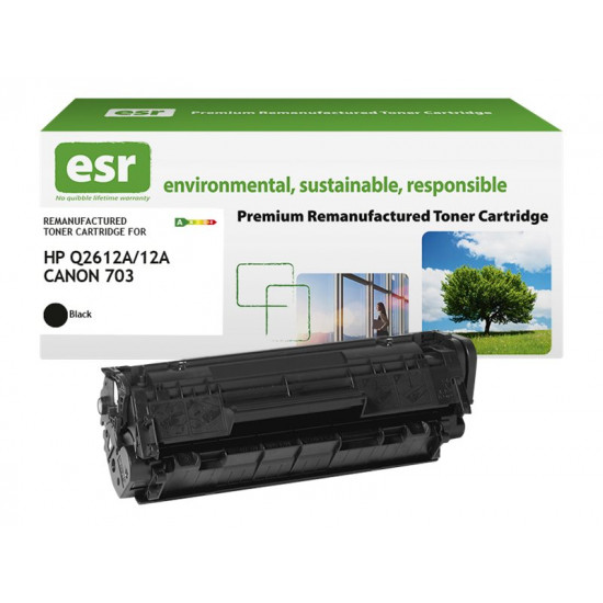 ESR Toner cartridge compatible with HP Q2612A black remanufactured 2.000 pages