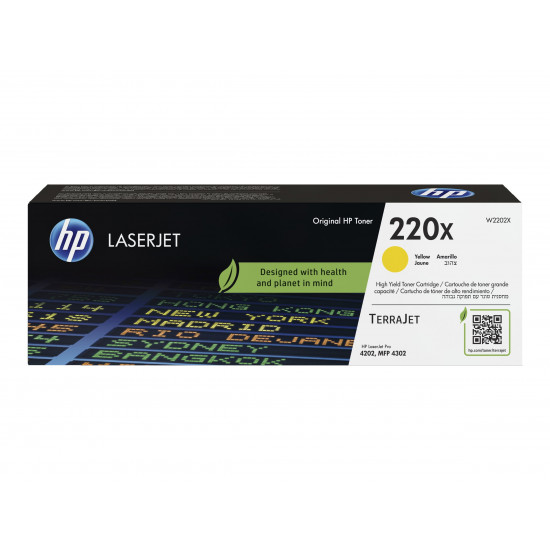 HP 220X Yellow Original LaserJet Toner Cartridge