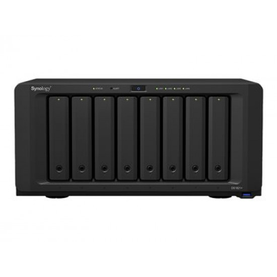 SYNOLOGY DS1821+ 8-Bay NAS AMD Ryzen Embedded V1500B quad-core 2.2GHz 4GB DDR4 up to 32GB 4xUSB 3.2 Gen 1 2xeSATA