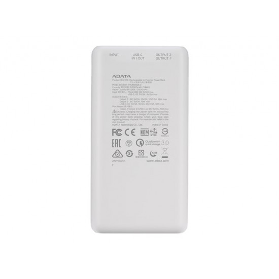 ADATA P20000QCD Powerbank 20000mAh White